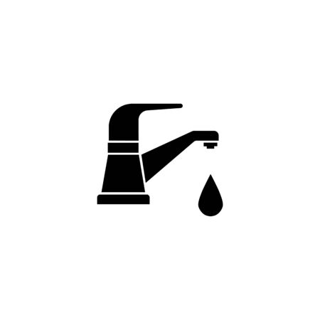 Icon of black tap sign for water.のイラスト素材