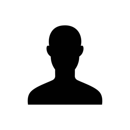 Icon black sign user man. Vector illustration eps 10.のイラスト素材