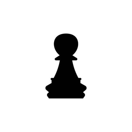 Pawn chess piece black sign icon. Vector illustration eps 10.のイラスト素材