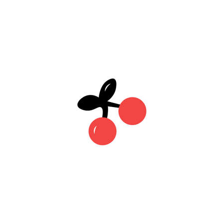 Cherry black sign icon.のイラスト素材