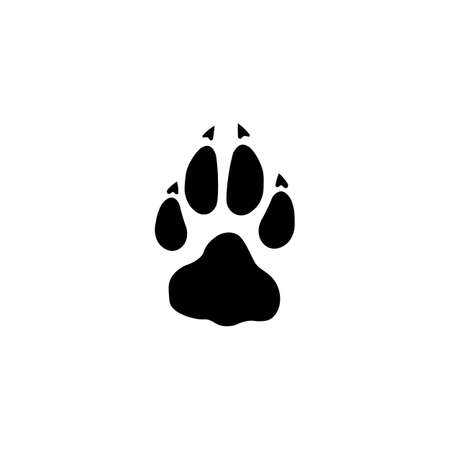Icon of black sign paw print beast.のイラスト素材