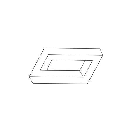 Icon of black sign square in figure style .Vector illustrationのイラスト素材