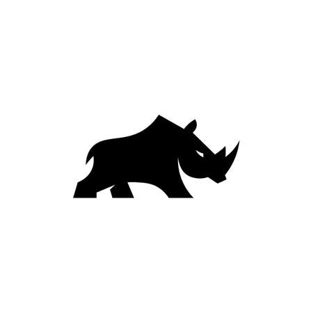 Black icon rhino sign.のイラスト素材