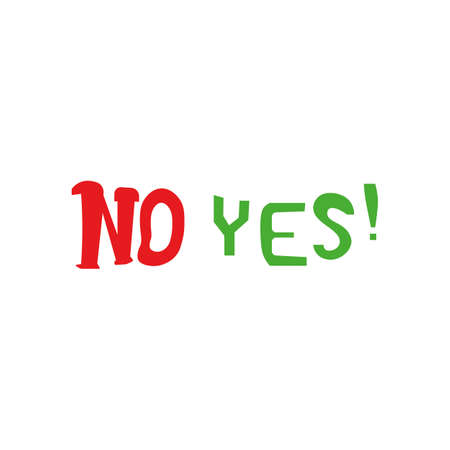 Yes and no sign icon, check mark and cross. Vector illustrationのイラスト素材
