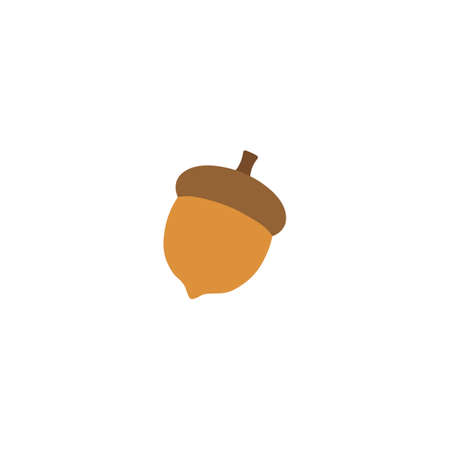 Brown acorn sign icon. Vector illustrationのイラスト素材