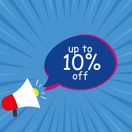 Percentage discount banner icon.10 20 30 40 50 60 70 80 90 percent sale. Vector illustration eps 10.