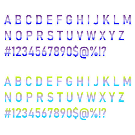 Set of alphabet letters icons, special font.のイラスト素材