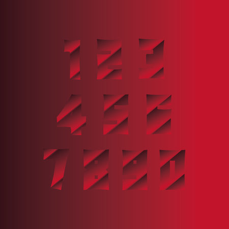 Set of icons numbers hand drawing. Vector illustration eps 10.のイラスト素材
