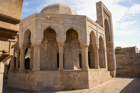 Shirvanshah palace Historic Stone Building with Arched Architectureの写真素材