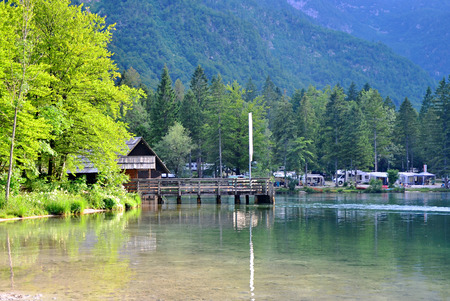 Mountain and lakeの写真素材