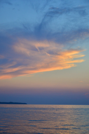 Image sunset over the seaの写真素材