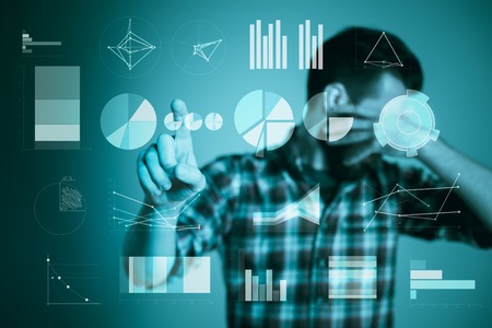 Abstract concept of business success, growth and globalization
