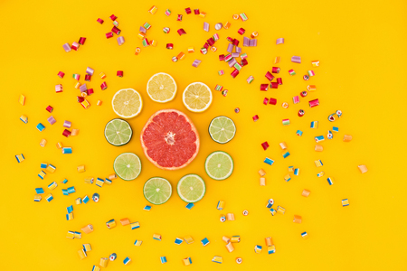 The colorful candies backgroundの写真素材