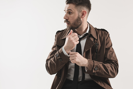 Portrait of stylish handsome young manの写真素材
