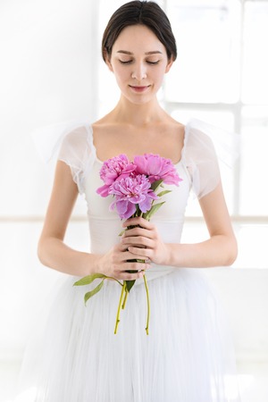 Portrait of a young brideの写真素材