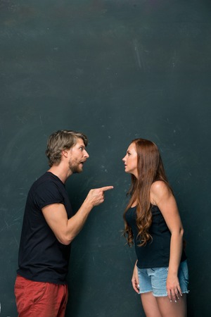 The conflict of coupleの写真素材