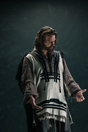 Actor in makeup, a poor man