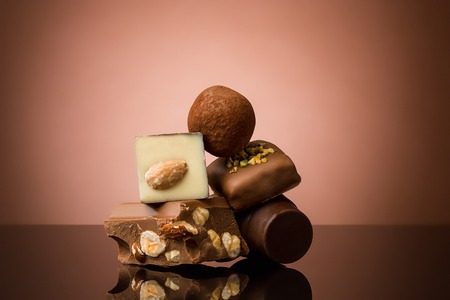 Pile of broken chocolate
