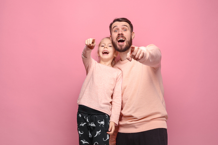 Young father with his daughterの写真素材