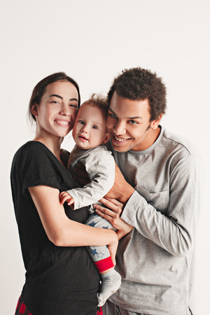 One happy familyの写真素材