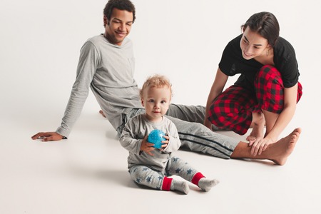 One happy familyの写真素材