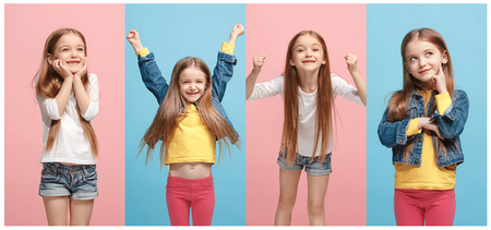 The collage of different human facial expressions, emotions and feelings.の写真素材