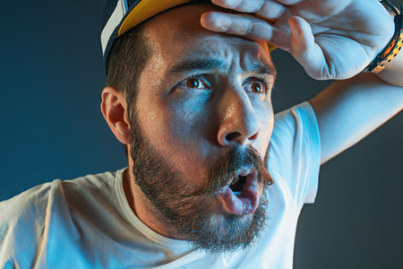 The anger and screaming manの写真素材