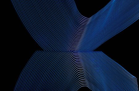 Bright neon line designed background, shot with long exposure. Modern background in lines style. Abstract, creative effect, texture with lighting, art of colors combination. Artistic choice of shapes.の写真素材