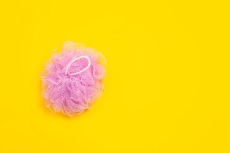 Bath cloth. Eco-friendly life - polymers, plastics things that can be replaced by organic analogues. Home style, choose natural products for recycle and not harmful to the environment and health.の写真素材