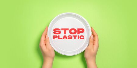 Plate. Eco-friendly life - polymers, plastics things that can be replaced by organic analogues. Home...