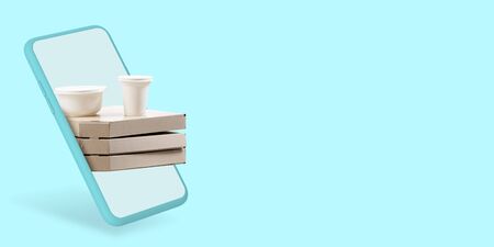 Home delivery order via the Internet.の写真素材