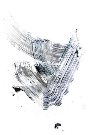 Touch. Cream textured painting on seamless background, abstract artwork. Wallpaper for device, copyspace for advertising. The art product of artist, bicolored. Inspiration, creative occupation.の写真素材