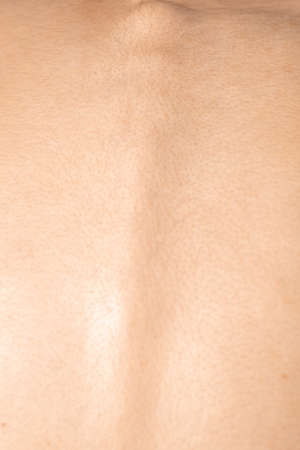 Spine bones. Close up portrait of beautiful jewish female model. Parts of face and body. Beauty,...