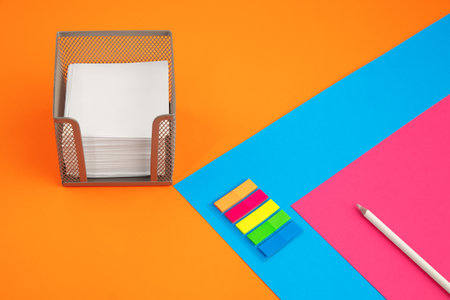 Stationery in bright pop colors with visual illusion effect, modern art. Collection, set for...