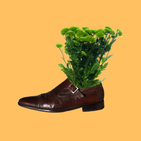 Modern design, contemporary art collage. Inspiration, idea, trendy urban magazine style. Negative space to insert your text or ad.の写真素材