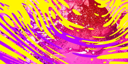 Watercolor wallpaper design or backdrop for device with waves and spalshes of yellow, blue and red...