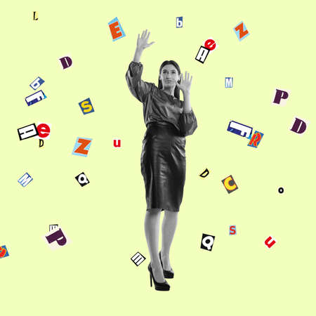 Modern design, contemporary art collage. Inspiration, idea, trendy urban magazine style.