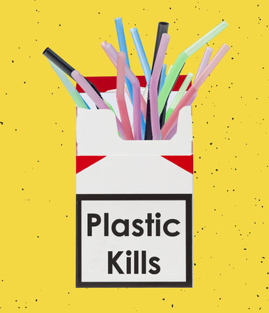 Water pollution. Contemporary art collage, modern creative design. Idea, inspiration, saving environment, environmental careの写真素材