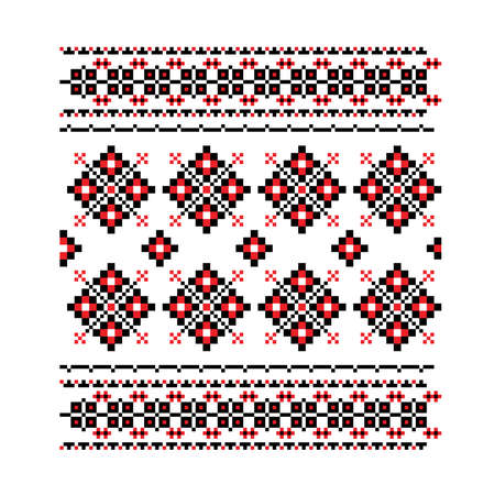 Famous Ukrainian folk seamless pattern design. Ethnic tradininal embroidery ornament of vyshyvanka. Concept of art, beauty, fashion style. Vectorのイラスト素材