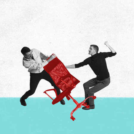 Conceptual design. Contemporary art collage. Professional competition and challenges. Two...