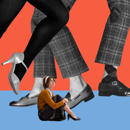 Contemporary art collage. Psychology and inner worldの写真素材