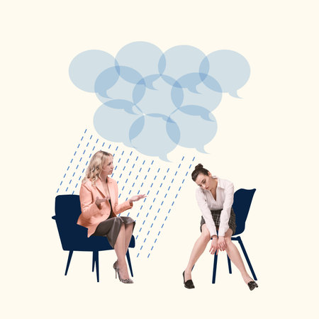 Young woman feeling exhausted and depressed, visiting female psychologist for healing, importance of...