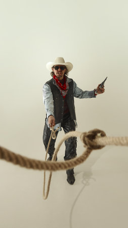 Concept of authority, control, strength, wild west history