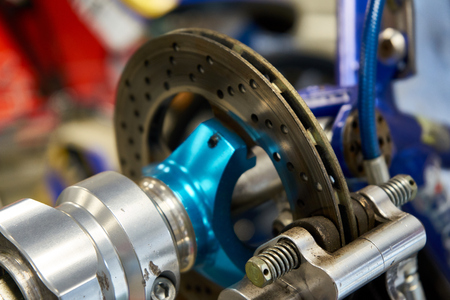 Hydraulic Brake System with Pistons and Disc On a Competition Go Kart