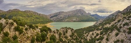 Embassament de CÃºber Great biding site in the Serra de Tramuntana mountains Mallorca Spain During A Cloudy Spring Dayの写真素材