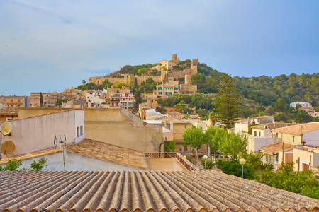View At The Castle At Capdepera - Castel de Capdepera - Majorca Spain At A Sunny Spring Dayのeditorial素材