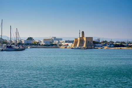 Villanova Castle And Harbour At Villanova A Mare Ostuni Puglia Italy During A Sunny Dayのeditorial素材