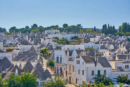 Detailed View Of Alberobello Ancient City Ancient City With Typical Trulli Houses Apulia Italy.の写真素材