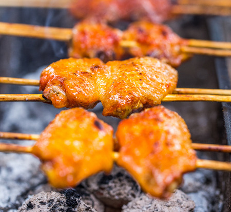 Grilled chicken wingsの写真素材
