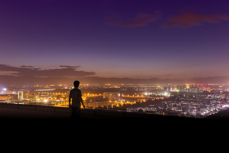 Under the night photographersの写真素材